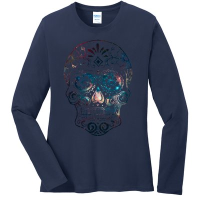 Sugar Skull V1 Ladies Long Sleeve Shirt