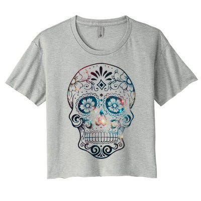 Sugar Skull V1 Women's Crop Top Tee