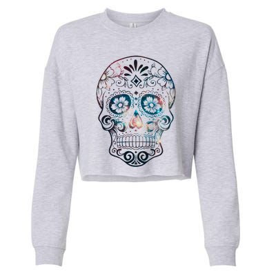 Sugar Skull V1 Cropped Pullover Crew