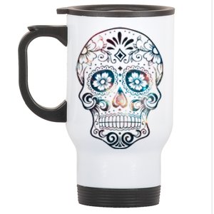 Sugar Skull V1 Stainless Steel Travel Mug