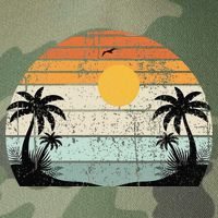 Sunshine Summer Vibes Palm Trees Beach Retro Tropical Summer Legacy Tie Dye Trucker Hat
