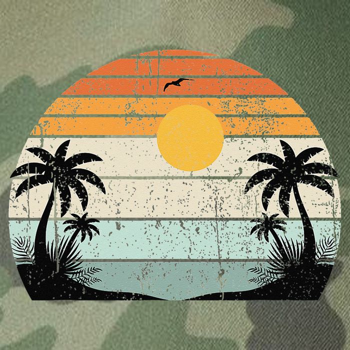 Sunshine Summer Vibes Palm Trees Beach Retro Tropical Summer Legacy Tie Dye Trucker Hat