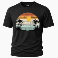 Sunshine Summer Vibes Palm Trees Beach Retro Tropical Summer Performance Shirt