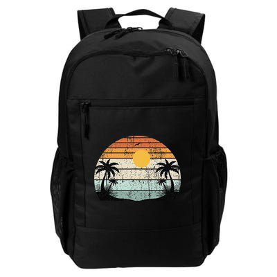 Sunshine Summer Vibes Palm Trees Beach Retro Tropical Summer Backpack