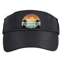 Sunshine Summer Vibes Palm Trees Beach Retro Tropical Summer Adult Drive Performance Visor