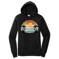 Sunshine Summer Vibes Palm Trees Beach Retro Tropical Summer Women's Pullover Hoodie