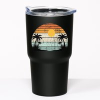 Sunshine Summer Vibes Palm Trees Beach Retro Tropical Summer Tumbler