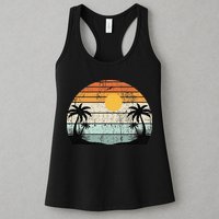 Sunshine Summer Vibes Palm Trees Beach Retro Tropical Summer Womens Tank Top