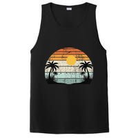 Sunshine Summer Vibes Palm Trees Beach Retro Tropical Summer PosiCharge Competitor Tank