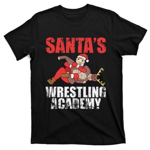 Santa Sport Wrestling Ring Fight Choke Tap Design  T-Shirt