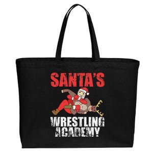 Santa Sport Wrestling Ring Fight Choke Tap Design  Cotton Canvas Jumbo Tote