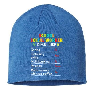 School Social Worker Funny Gift Gift Sustainable Beanie