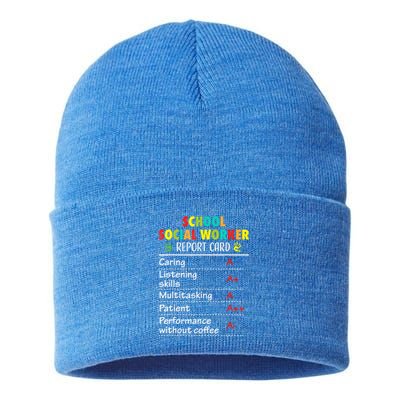 School Social Worker Funny Gift Gift Sustainable Knit Beanie