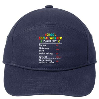 School Social Worker Funny Gift Gift 7-Panel Snapback Hat