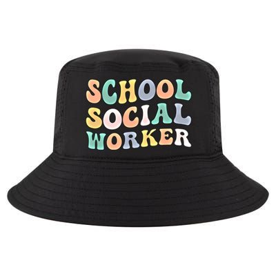 School Social Worker Groovy School Social Worker Crew Great Gift Cool Comfort Performance Bucket Hat