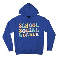 School Social Worker Groovy School Social Worker Crew Great Gift Hoodie