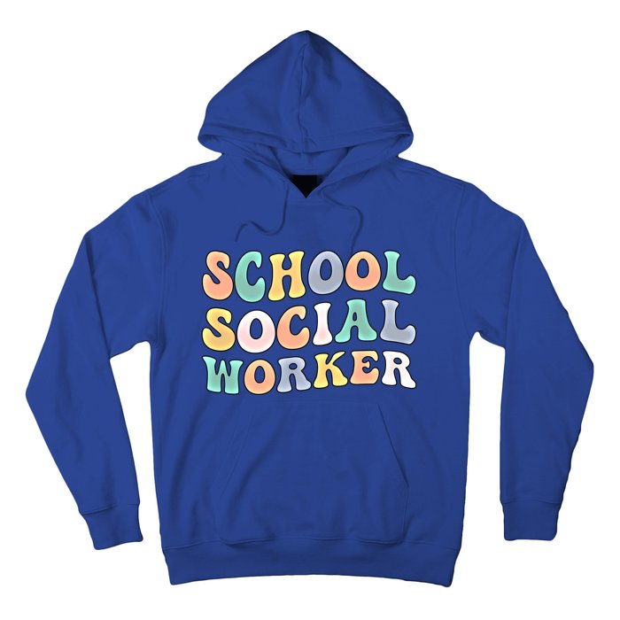 School Social Worker Groovy School Social Worker Crew Great Gift Hoodie