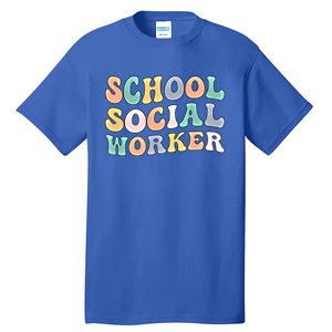 School Social Worker Groovy School Social Worker Crew Great Gift Tall T-Shirt