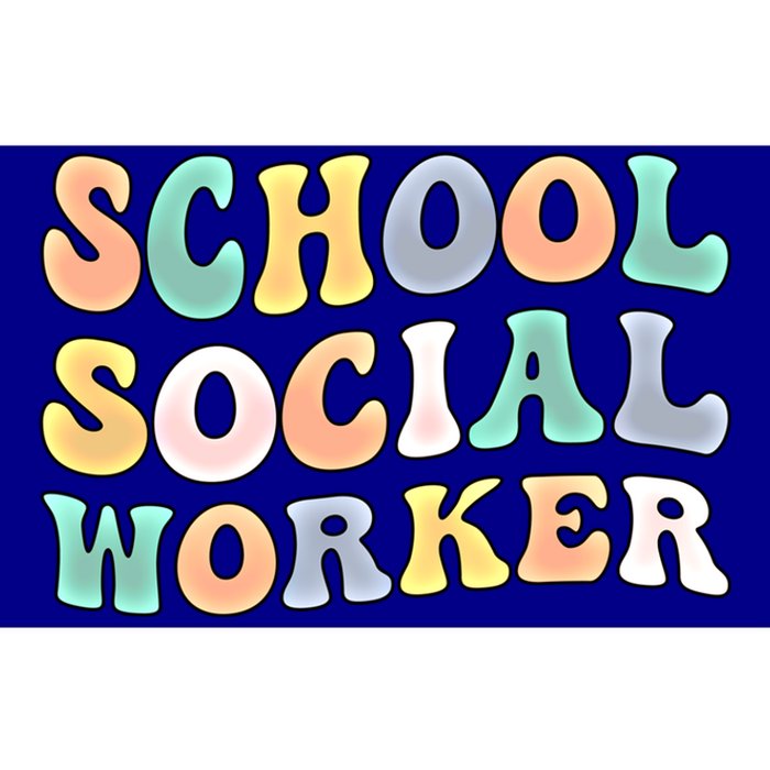 School Social Worker Groovy School Social Worker Crew Great Gift Bumper Sticker