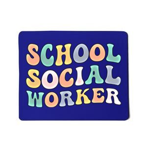 School Social Worker Groovy School Social Worker Crew Great Gift Mousepad