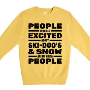 Snowmobile SkidooS Winter Snow Machine Snowmobiling Gift Premium Crewneck Sweatshirt