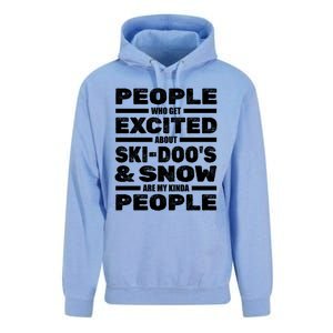 Snowmobile SkidooS Winter Snow Machine Snowmobiling Gift Unisex Surf Hoodie