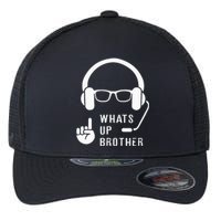 Sketch Streamer Whats Up Brother Flexfit Unipanel Trucker Cap