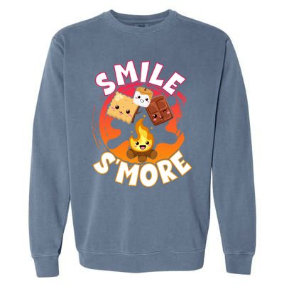 Smile S'more Weekend Clamping Great Gift Garment-Dyed Sweatshirt