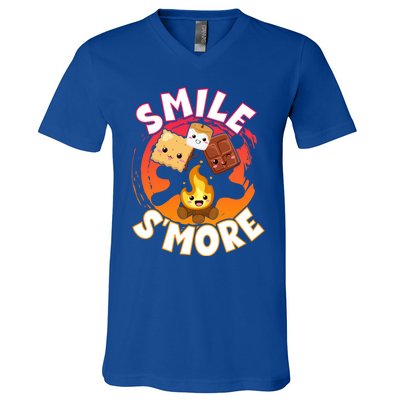 Smile S'more Weekend Clamping Great Gift V-Neck T-Shirt