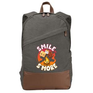 Smile S'more Weekend Clamping Great Gift Cotton Canvas Backpack