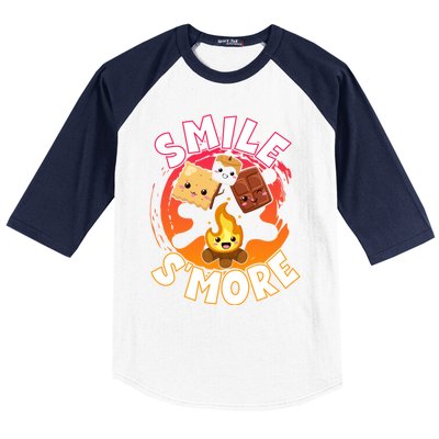 Smile S'more Weekend Clamping Great Gift Baseball Sleeve Shirt