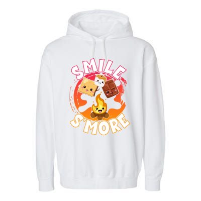 Smile S'more Weekend Clamping Great Gift Garment-Dyed Fleece Hoodie