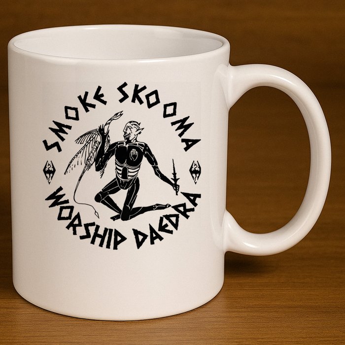 Smoke Skooma Worship Daedra 11oz C Handle Ceramic Mug