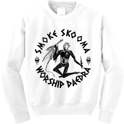 Smoke Skooma Worship Daedra Kids Sweatshirt