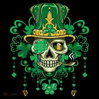Sugar Skull Wearing Irish Leprechaun Hat St. PatrickS Day Tall T-Shirt