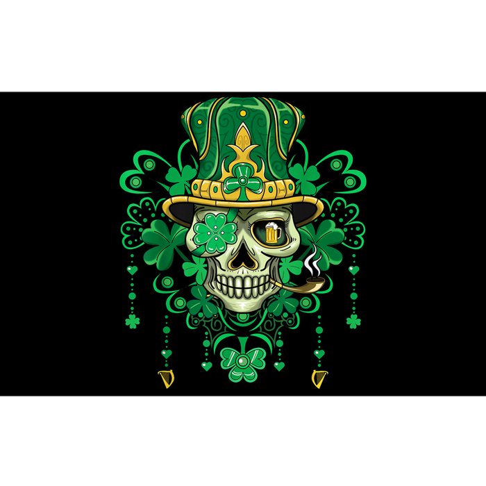 Sugar Skull Wearing Irish Leprechaun Hat St. PatrickS Day Bumper Sticker