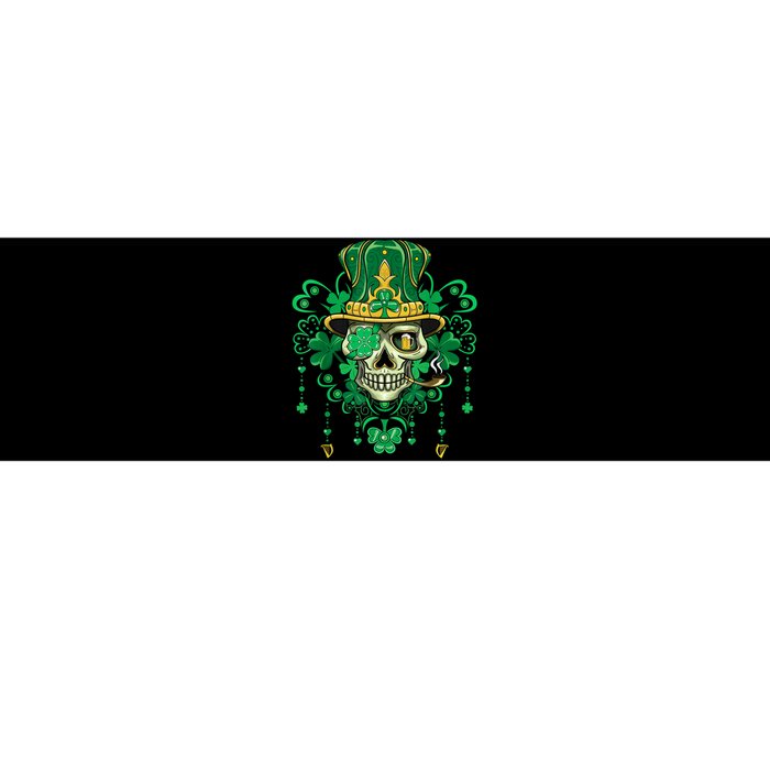 Sugar Skull Wearing Irish Leprechaun Hat St. PatrickS Day Bumper Sticker