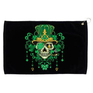 Sugar Skull Wearing Irish Leprechaun Hat St. PatrickS Day Grommeted Golf Towel