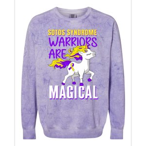 Sotos Syndrome Warriors Are Magical Cute Unicorn Awareness Colorblast Crewneck Sweatshirt