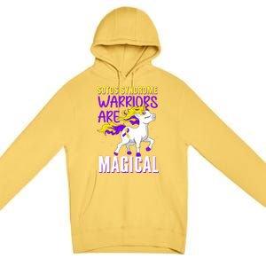 Sotos Syndrome Warriors Are Magical Cute Unicorn Awareness Premium Pullover Hoodie