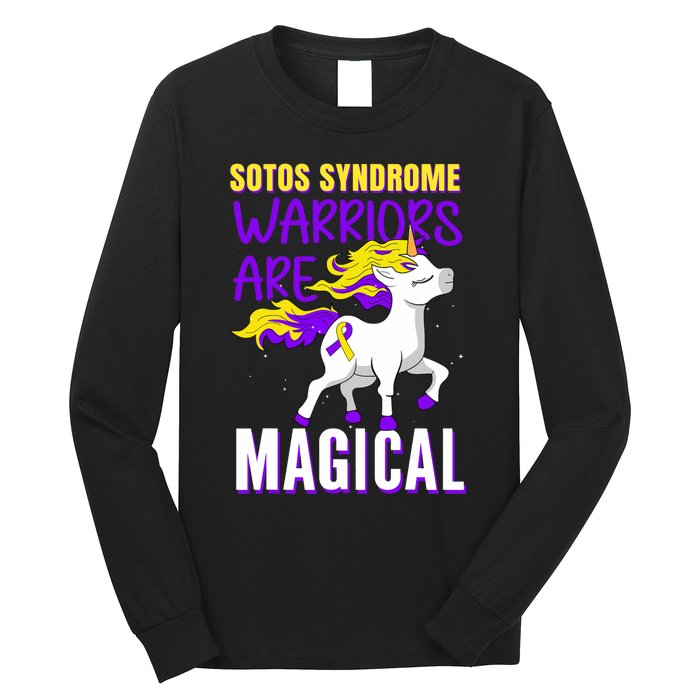 Sotos Syndrome Warriors Are Magical Cute Unicorn Awareness Long Sleeve Shirt