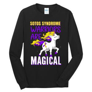 Sotos Syndrome Warriors Are Magical Cute Unicorn Awareness Tall Long Sleeve T-Shirt