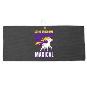 Sotos Syndrome Warriors Are Magical Cute Unicorn Awareness Large Microfiber Waffle Golf Towel