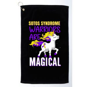 Sotos Syndrome Warriors Are Magical Cute Unicorn Awareness Platinum Collection Golf Towel