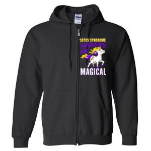 Sotos Syndrome Warriors Are Magical Cute Unicorn Awareness Full Zip Hoodie