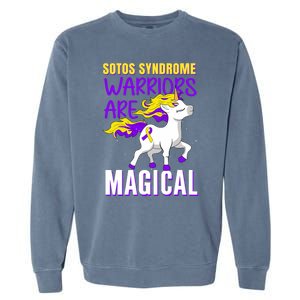 Sotos Syndrome Warriors Are Magical Cute Unicorn Awareness Garment-Dyed Sweatshirt