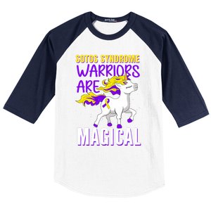 Sotos Syndrome Warriors Are Magical Cute Unicorn Awareness Baseball Sleeve Shirt