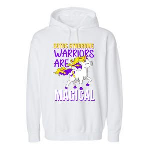 Sotos Syndrome Warriors Are Magical Cute Unicorn Awareness Garment-Dyed Fleece Hoodie