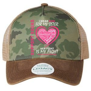 Support Squad Wear Pink Sister Breast Cancer Awareness Fight Legacy Tie Dye Trucker Hat