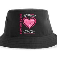 Support Squad Wear Pink Sister Breast Cancer Awareness Fight Sustainable Bucket Hat